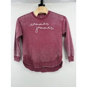 Pressbox Rammer Jammer Sweatshirt M Burgundy Acid Wash Boho Alabama Football